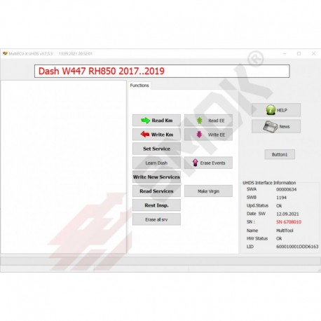 MS0014 Mercedes W470 RH80 2018-... Dashboard OBD