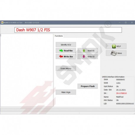 MS0015 Mercedes W907 Dashboard 1/2 FIS OBD
