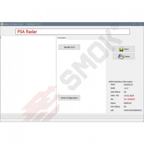 PT0018 Radar PSA UDS configuration change, coding by OBD