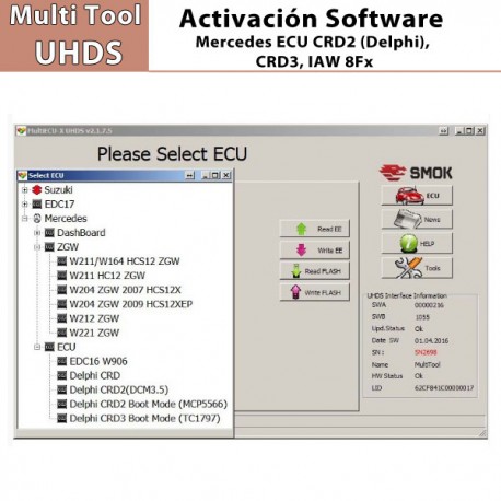 EU 0015 Mercedes ECU CRD2 (Delphi), CRD3, IAW 8Fx boot mode