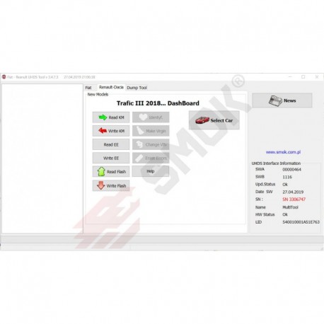 RT0024 Clio 4 /Capture/ Trafic III 2018-... OBD KM + blockade ABS