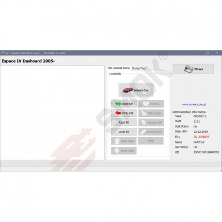 RT0029 Dashboard Renault Espace IV 2003-2014 OBD
