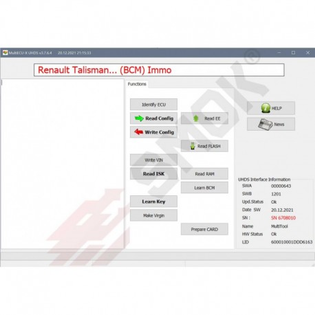 RT0035 Renault Learn Card by OBD Megane 4, Talisman, Kadjar, Koleos, Espace 5, Scenic 4