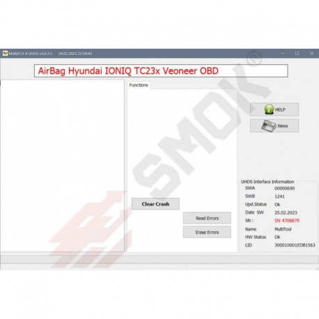 AB0050 AirBag Hyundai Veoner RH850 OBD