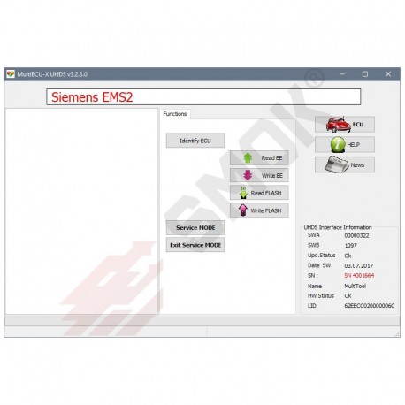 EX0014 ECU Siemens EMS,SIM32,MS75.3 ...