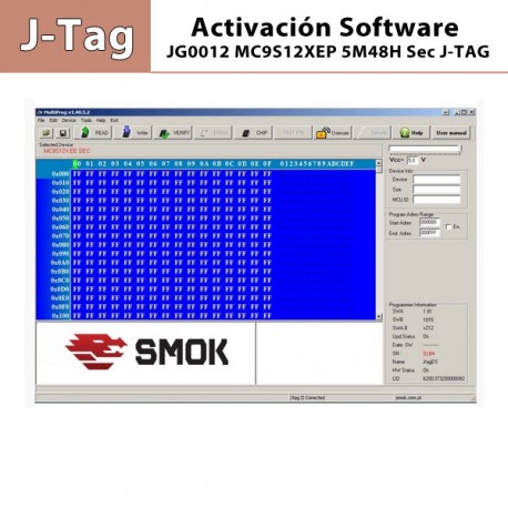 Activación Software JG 0012 MC9S12XEP 5M48H Sec para Jtag de Smok