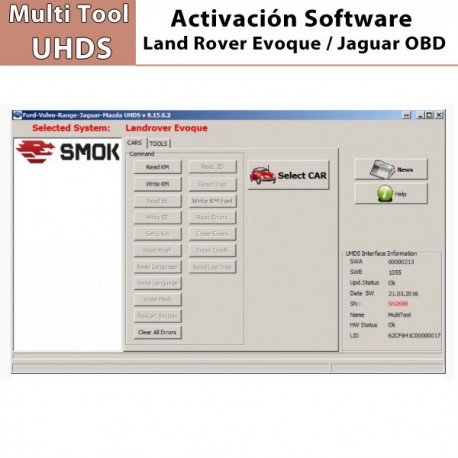 Activación Software Evoque OBD para Multi Tool UHDS.