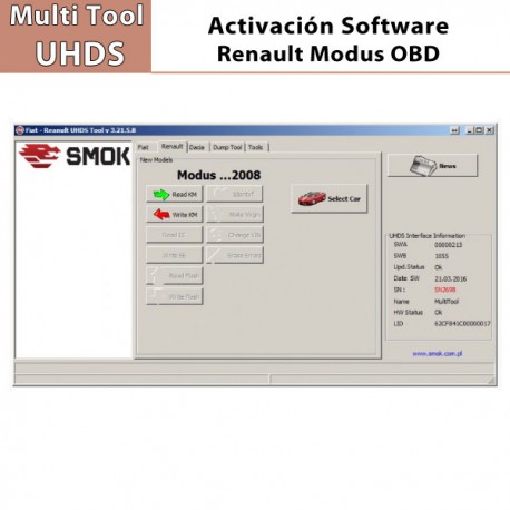 Activación Software Modus OBD para Multi Tool UHDS.