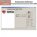 Activación Software Toyota Dash Auris/Avensis 2013 OBD para Multi Tool UHDS.