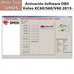 Activación Software Volvo XC60/S60/V60 2015-...OBD para Multi Tool UHDS.
