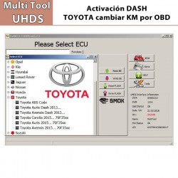 Activación Software DASH Toyota Cambiar KM por OBD Multi Tools UHDS