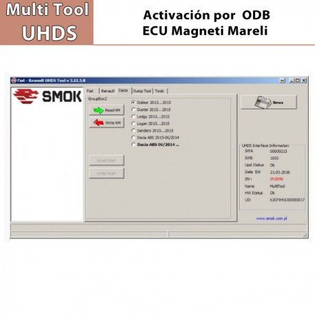 EU 0002 ECU Magneti Mareli OBD