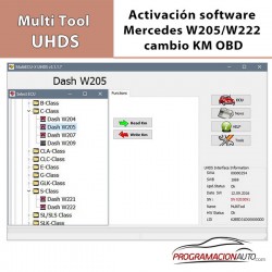 MS0006 Mercedes W205/W222 cambio KM OBD