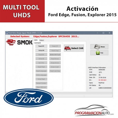 Ford Activation Edge,Fusion,Explorer 2015 Multi Tool UHDS