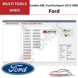 License FD0011 EcoSport 2015-... Change KM por ODB Multi Tools uhDS