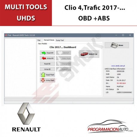 Clio 4,Trafic 2017-...OBD +ABS RT0018