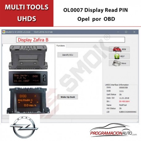 OL0007 Display Read PIN Opel OBD
