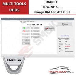 DA0003 Activación Dacia 2016-... change KM ABS ATE OBD
