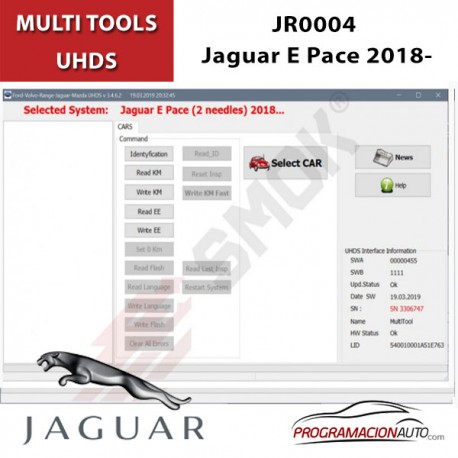 JR0004 Jaguar E Pace 2018-... cambio KM por OBD