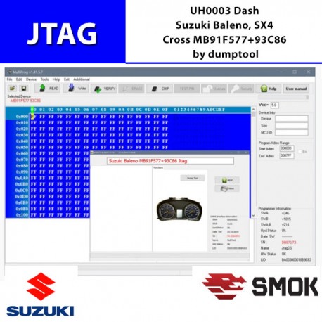 UH0003 Dash Suzuki Baleno, SX4 Cross MB91F577+93C86 by dumptool