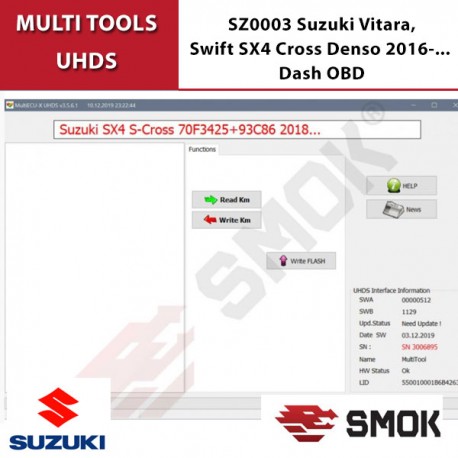 SZ0003 Suzuki Vitara,Swift SX4 Cross Denso 2016-... Dash OBD