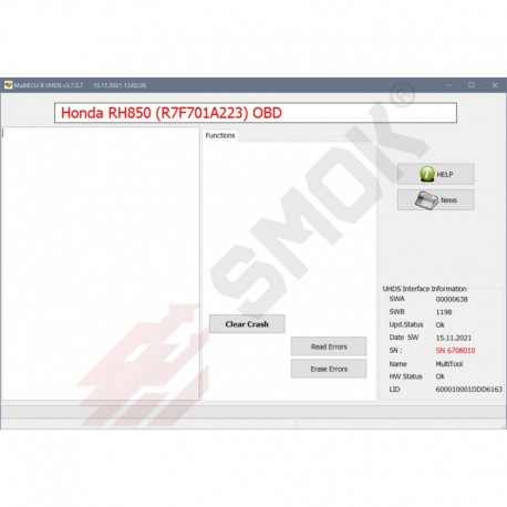 EU0048 AirBag Honda Clear Crash, Erase Errors OBD