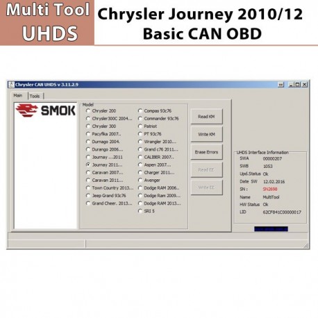 Activación Chrysler Journey can obd Multi Tools UHDS