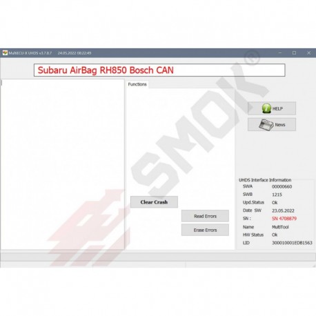 AB0037 AirBag Subaru Bosch RH850 (R7F7010643) OBD