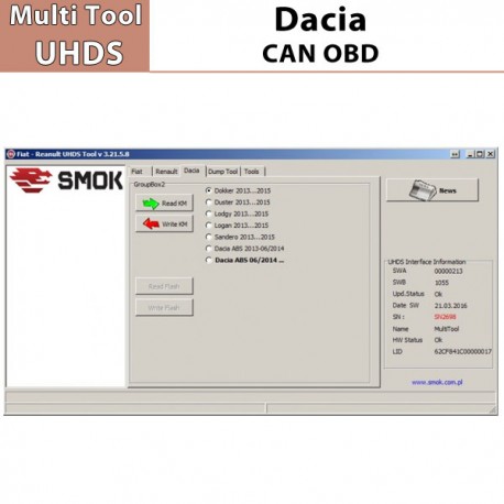 DA 0001 Dacia OBD